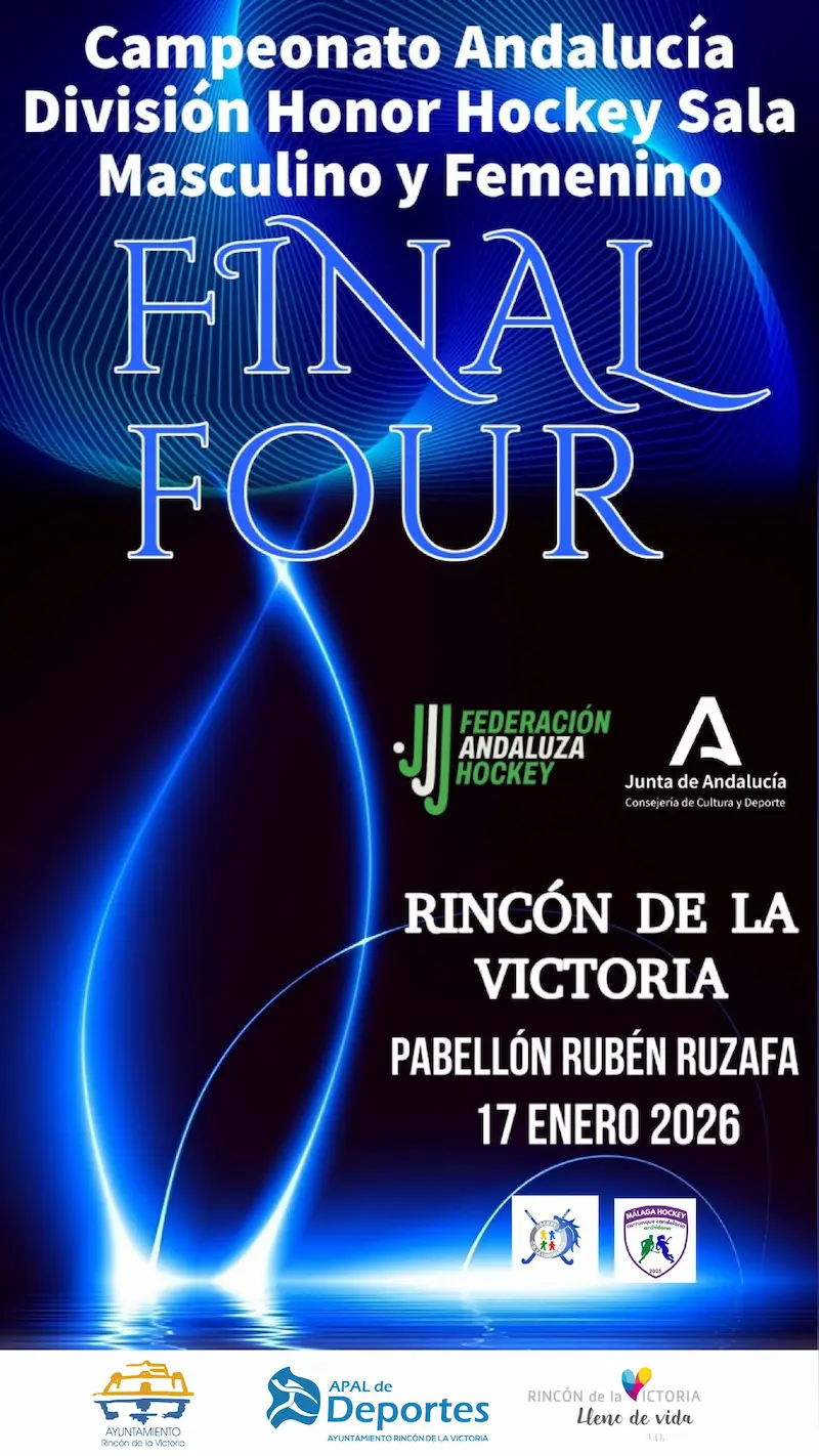 Rincón de la Victoria acogerá la final de los Campeonatos de Andalucía de Hockey Sala en División de Honor, con la participación de 200 deportistas